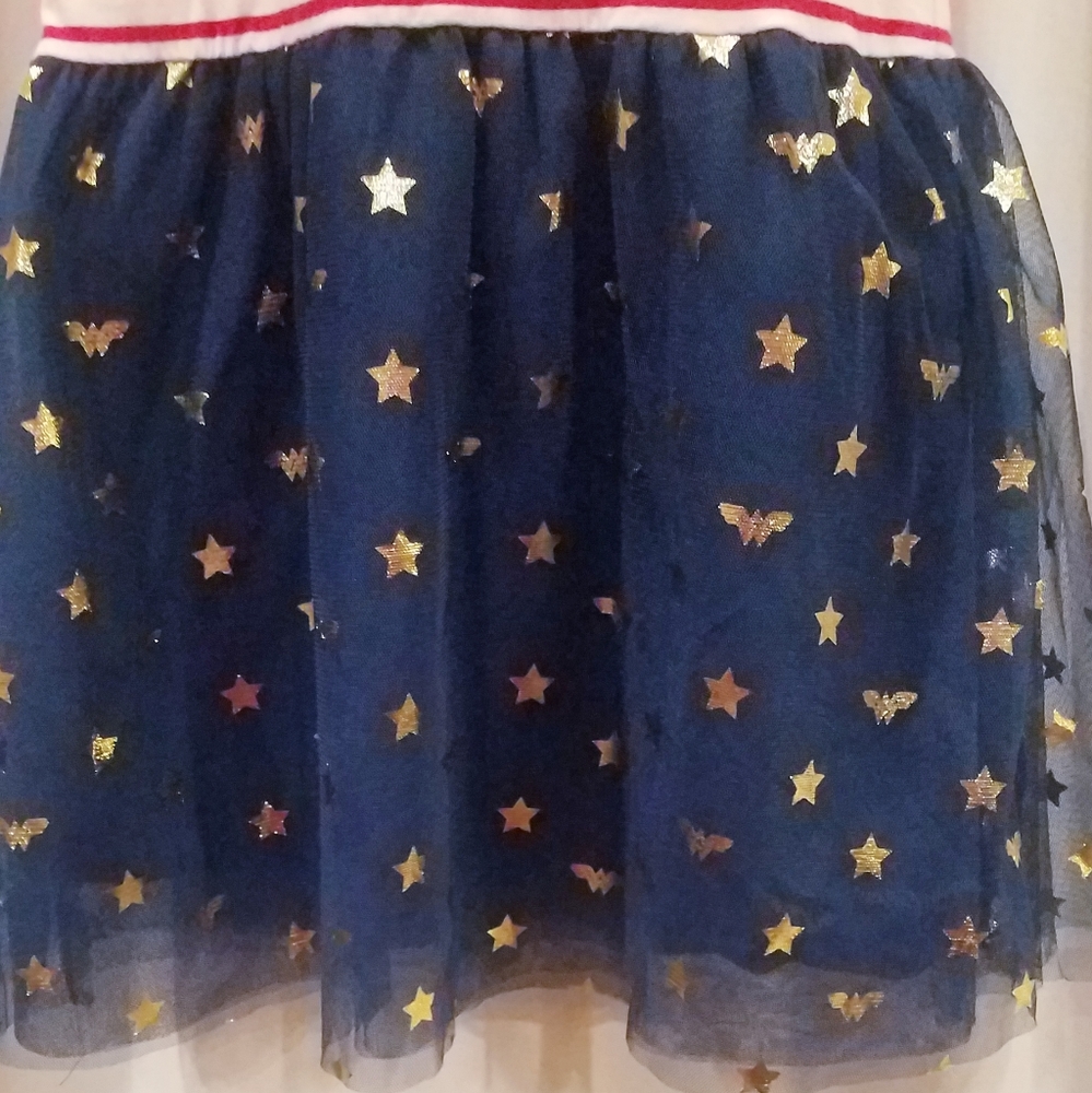 Gap Kids WB WonderWoman Cotton Sequin Tulle Dress - Picture 3 of 8